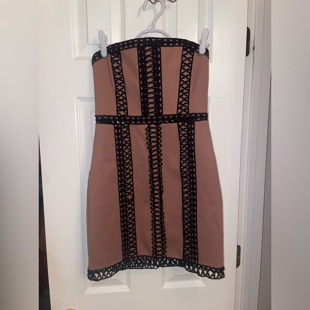 Free People City Lights Crochet-Detail Tube Dress
